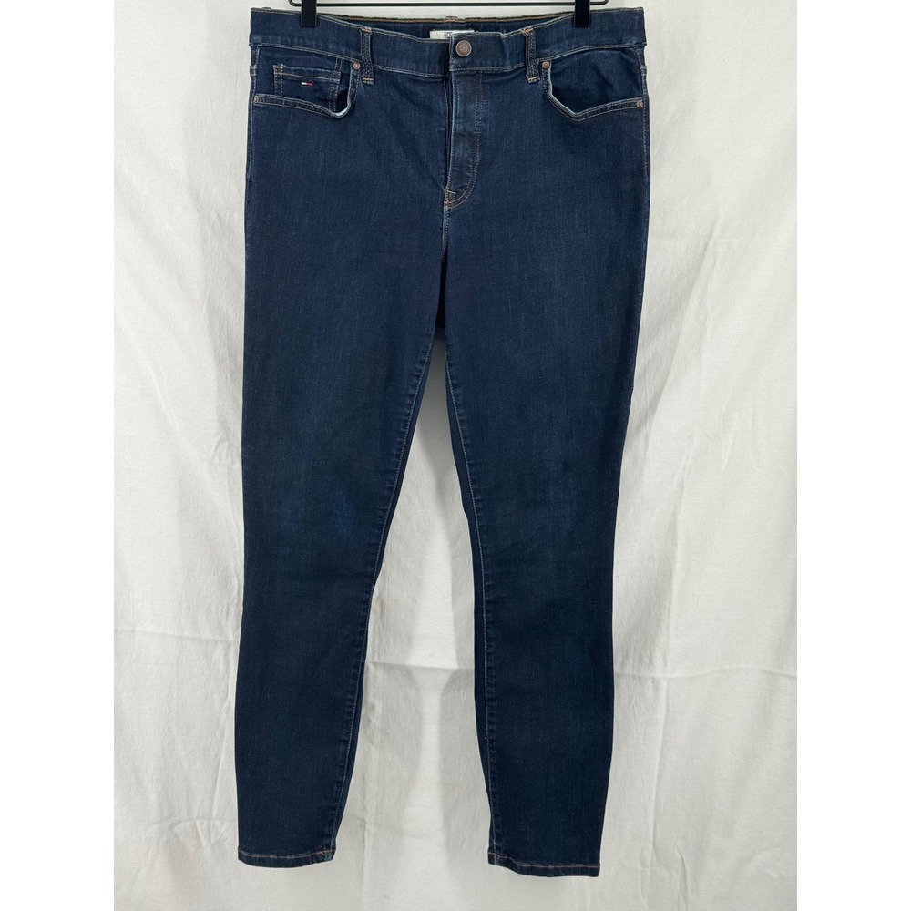 Tommy Hilfiger Adaptive Skinny Jeans Dark Wash Magnetic Fly Womens 16 32W x 27L